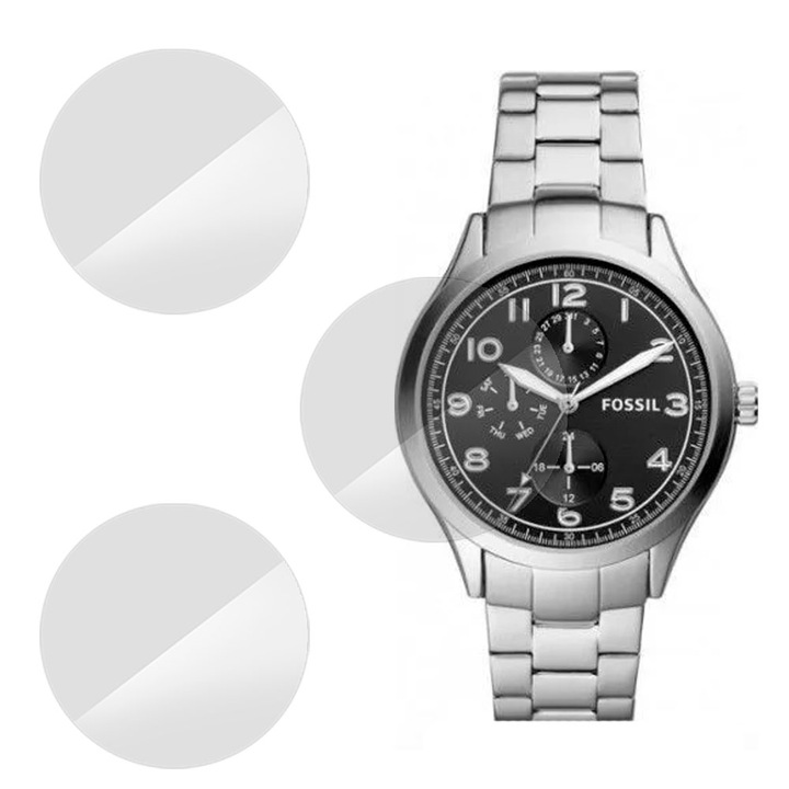 3 db SILKASE fólia készlet Fossil BQ2484-hez, szilikon, megújuló, teljes kijelzős