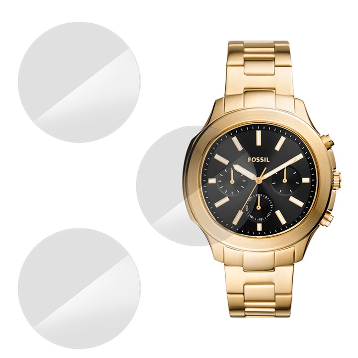 3 db SILKASE fólia készlet Fossil BQ2590-hez, szilikon, megújuló, teljes kijelzős