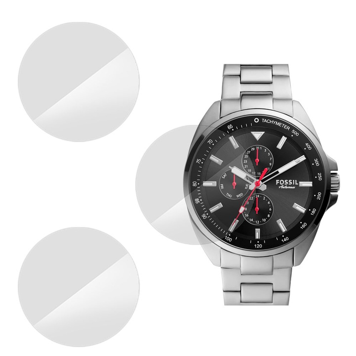 3 db SILKASE fólia készlet Fossil BQ2550-hez, szilikon, megújuló, teljes kijelzős