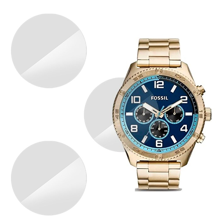 3 db SILKASE fólia készlet Fossil BQ2531-hez, szilikon, megújuló, teljes kijelzős