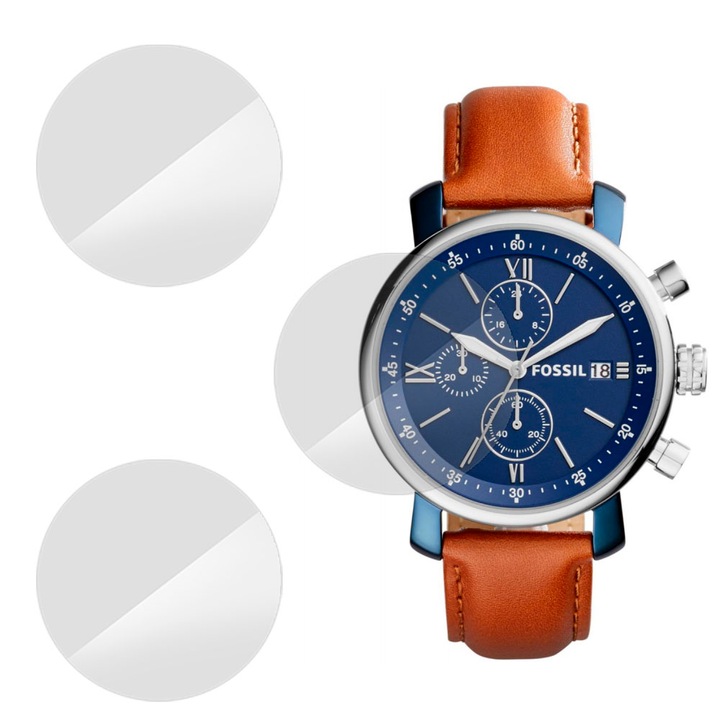 3 db SILKASE fólia készlet Fossil BQ2163-hoz, szilikon, megújuló, teljes kijelzős