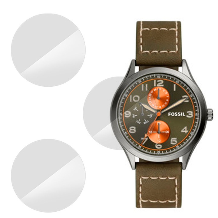 3 db SILKASE fólia készlet Fossil BQ2515-höz, szilikon, megújuló, teljes kijelzős