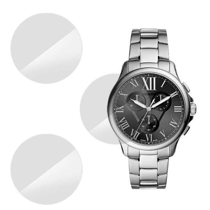 3 db SILKASE fólia készlet Fossil FS5637-hez, szilikon, megújuló, teljes kijelzős