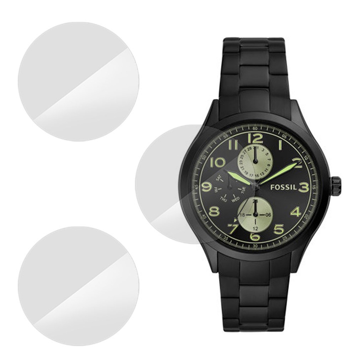 3 db SILKASE fólia készlet Fossil BQ2517-hez, szilikon, megújuló, teljes kijelzős