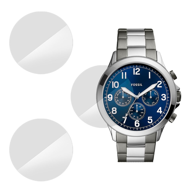 3 db SILKASE fólia készlet Fossil BQ2540-hez, szilikon, megújuló, teljes kijelzős