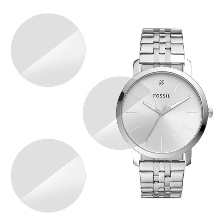 3 db SILKASE fólia készlet Fossil BQ2415-höz, szilikon, megújuló, teljes kijelzős