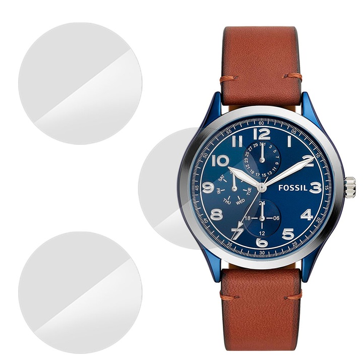 3 db SILKASE fólia készlet Fossil BQ2510-hez, szilikon, megújuló, teljes kijelzős