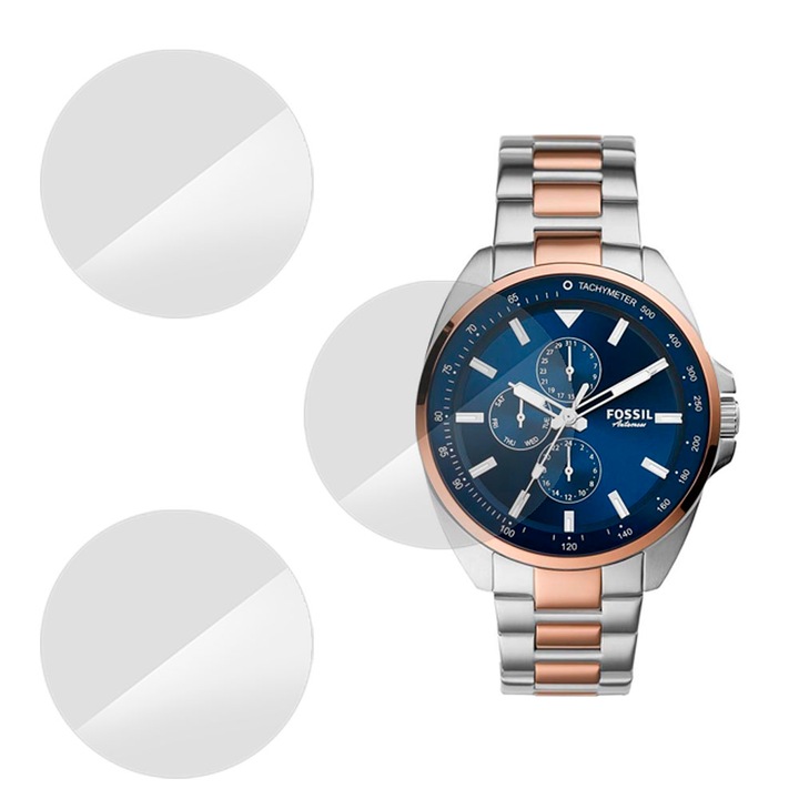 3 db SILKASE fólia készlet Fossil BQ2552-hez, szilikon, megújuló, teljes kijelzős