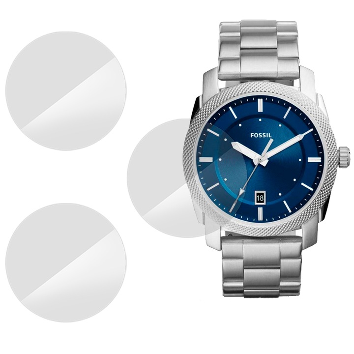 3 db SILKASE fólia készlet Fossil FS5340-hez, szilikon, megújuló, teljes kijelzős