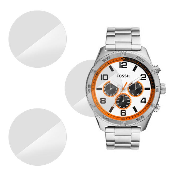 3 db SILKASE fólia készlet kompatibilis Fossil BQ2530-hoz, szilikon, megújuló, teljes kijelzős