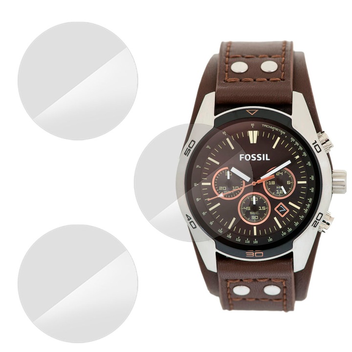 3 db SILKASE fólia szett, Fossil CH2891-hez, szilikon, megújuló, teljes kijelzős