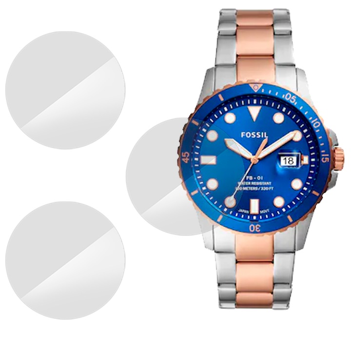 3 db SILKASE fólia készlet Fossil FS5654-hez, szilikon, megújuló, teljes kijelzős