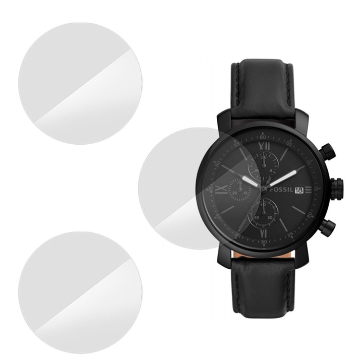 3 db SILKASE fólia készlet Fossil BQ1703-hoz, szilikon, megújuló, teljes kijelzős