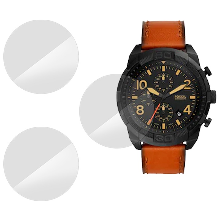 3 db SILKASE fólia készlet Fossil FS5714-hez, szilikon, megújuló, teljes kijelzős