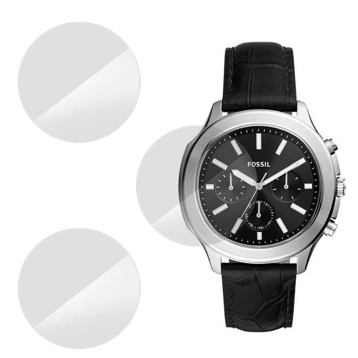 3 db SILKASE fólia készlet Fossil BQ2592-hez, szilikon, megújuló, teljes kijelzős