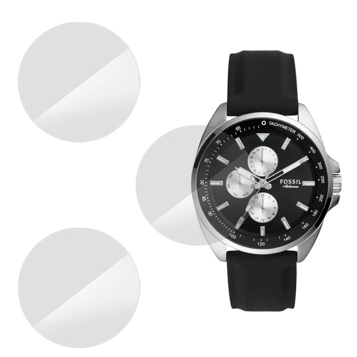 3 db SILKASE fólia készlet Fossil BQ2553-hoz, szilikon, megújuló, teljes kijelzős