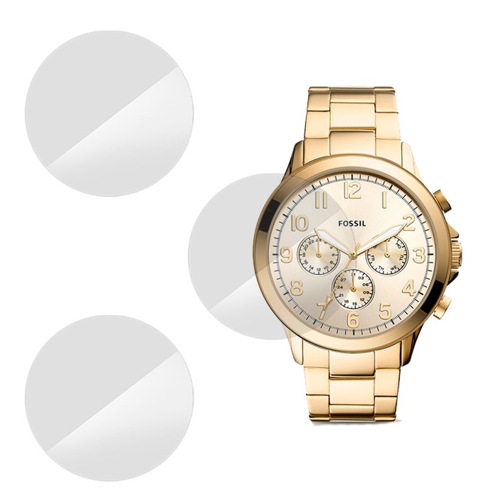 3 db SILKASE fólia készlet Fossil BQ2542-hez, szilikon, megújuló, teljes kijelzős