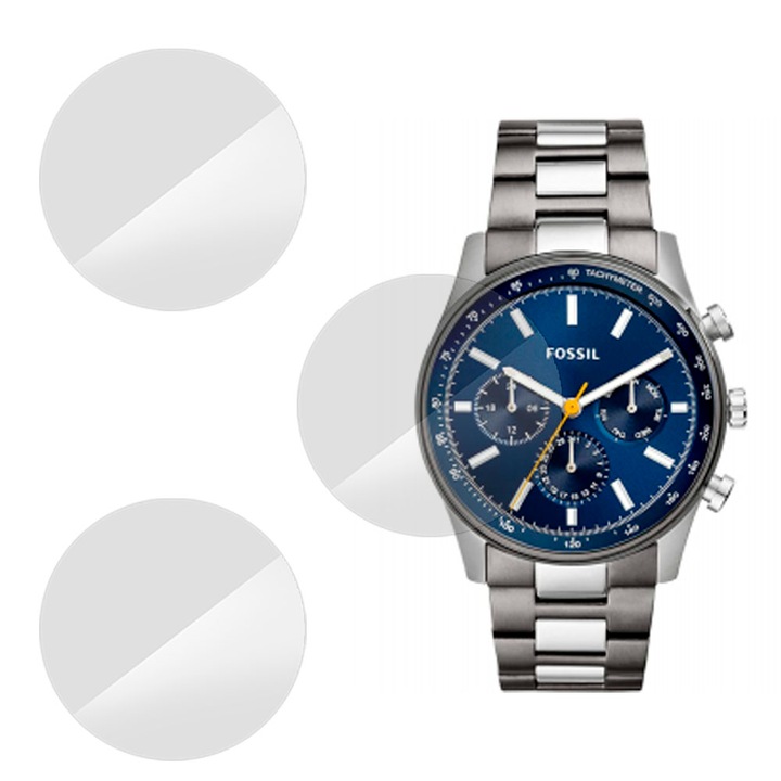 3 db SILKASE fólia készlet Fossil BQ2458-hoz, szilikon, megújuló, teljes kijelzős