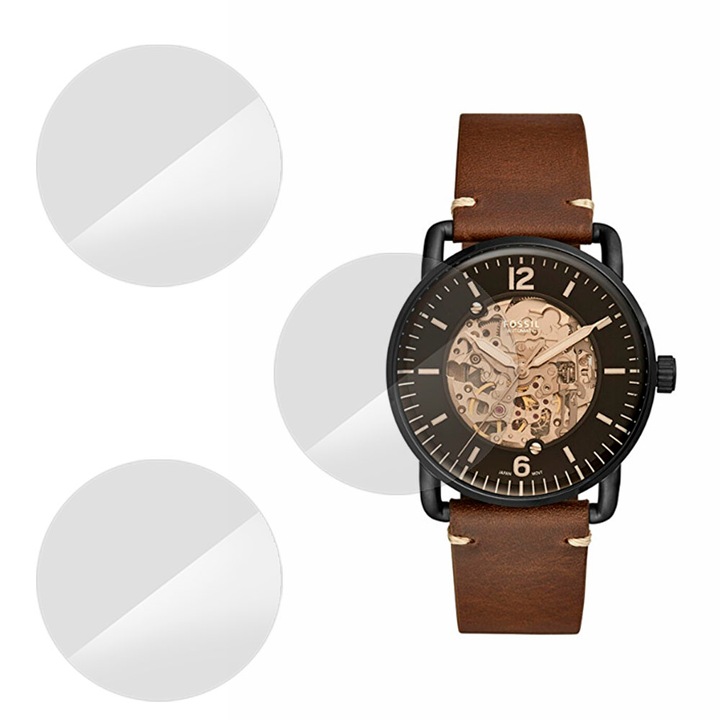 3 db SILKASE fólia készlet Fossil ME3158-hoz, szilikon, megújuló, teljes kijelzős