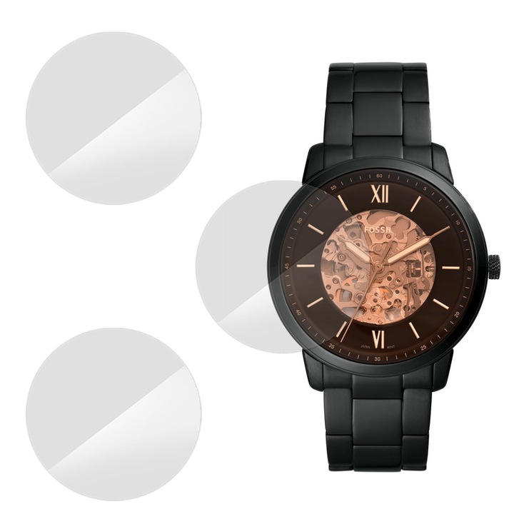 3 db SILKASE fólia készlet Fossil ME3183-hoz, szilikon, megújuló, teljes kijelzős