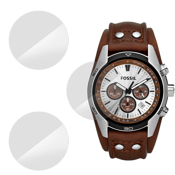 3 db SILKASE fólia készlet Fossil CH2565-höz, szilikon, megújuló, teljes kijelzős