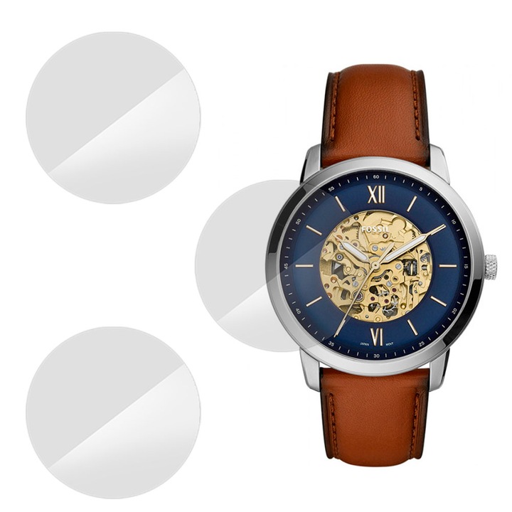 3 db SILKASE fólia készlet Fossil ME3160-hoz, szilikon, megújuló, teljes kijelzős