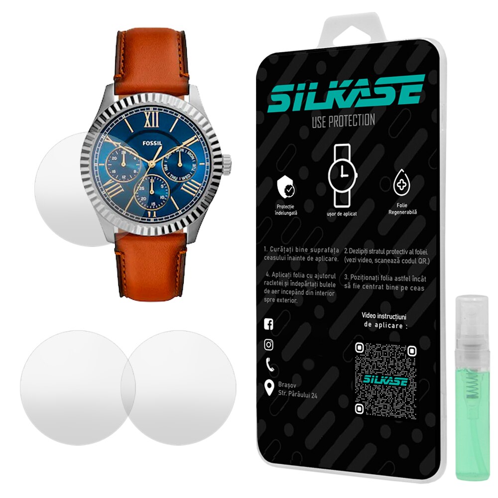 Set 3 folii mate SILKASE pentru Fossil 