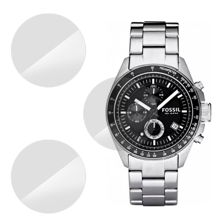 3 db SILKASE fólia készlet Fossil CH2600IE-hez, szilikon, megújuló, teljes kijelzős