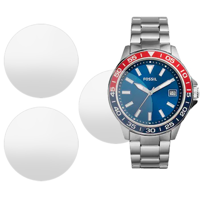 3 db SILKASE matt fólia készlet Fossil BQ2505-höz, szilikon, megújuló, teljes kijelzős