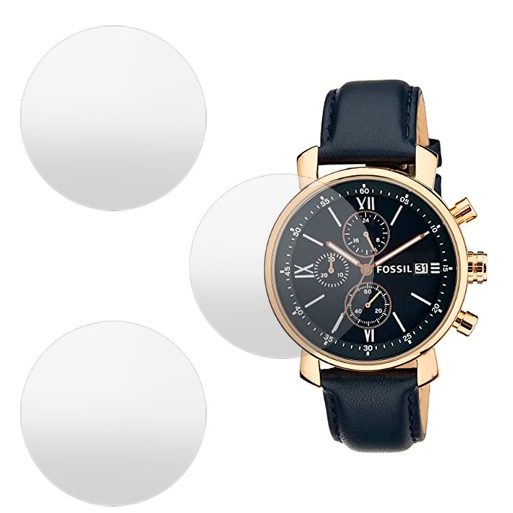 3 db SILKASE matt fólia készlet Fossil BQ1704-hez, szilikon, megújuló, teljes kijelzős