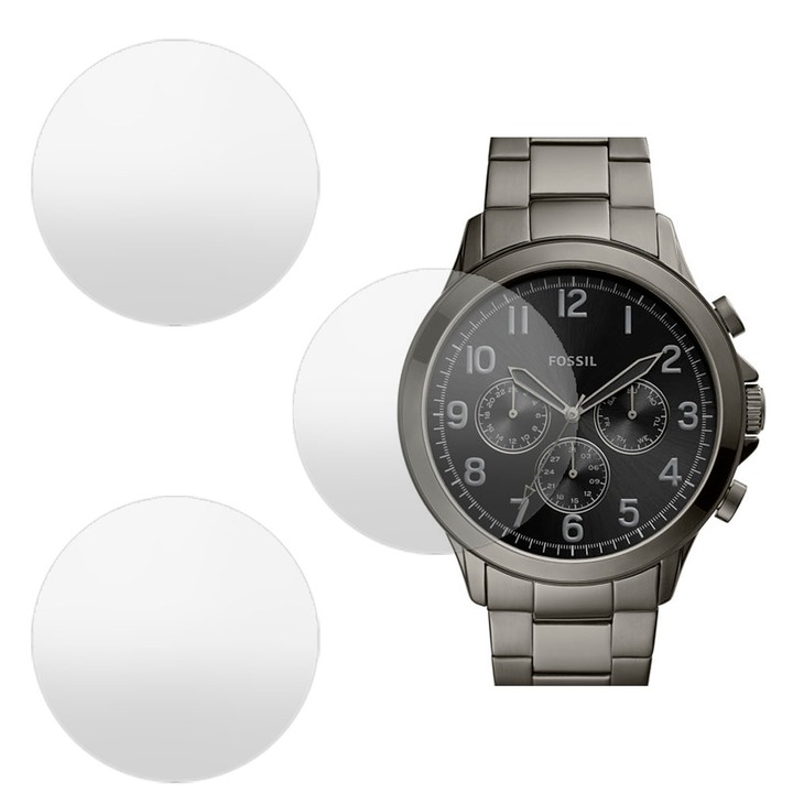 3 db SILKASE matt fólia készlet Fossil BQ2539-hez, szilikon, megújuló, teljes kijelzős
