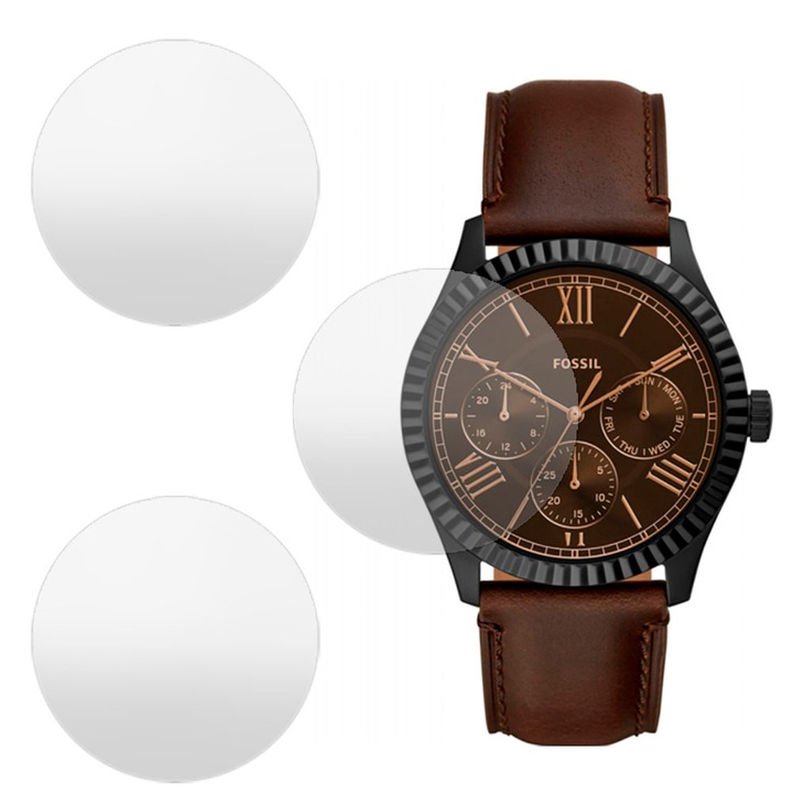 3 db SILKASE matt fólia készlet Fossil FS5635-höz, szilikon, megújuló, teljes kijelzős