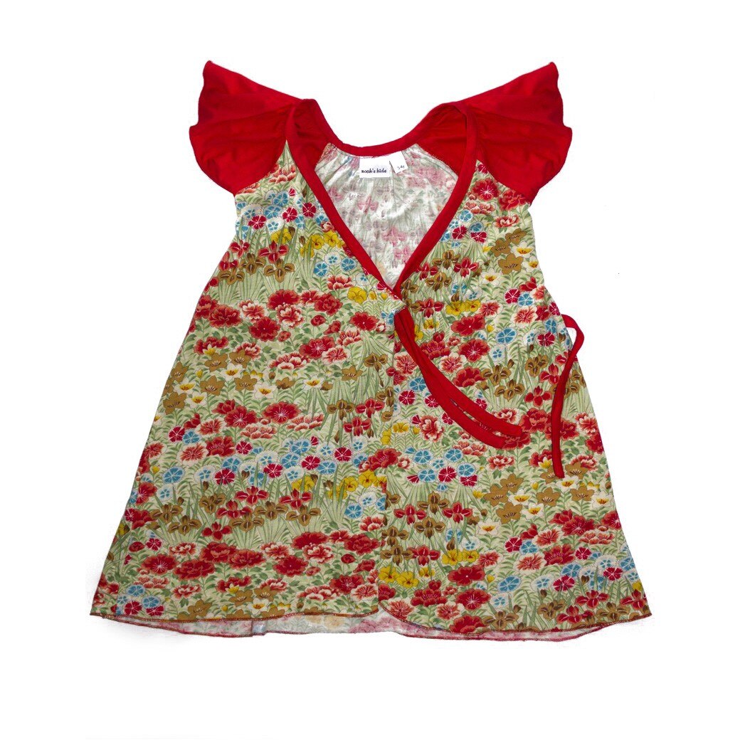 Rochie Noah's Kids parte peste parte, cu imprimeu floral, 3-4 ani, 98-104 cm