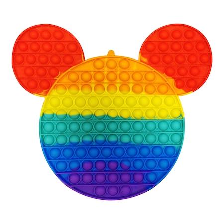 Jucarie Pop It XXL Zenuk® - Mickey Mouse, Sensory Fidget Toy, Antistres, 30-35cm, Multicolor
