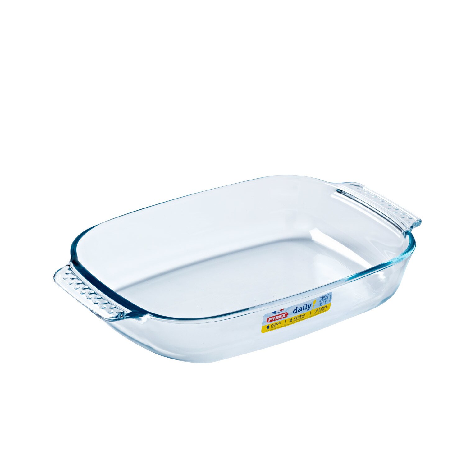 Vas dreptunghiular Daily, Pyrex, sticla termorezistenta, 3,6 litri