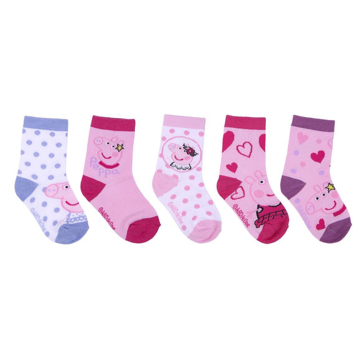 Set 5 Sosete bebe Peppa Pig model 2200007756
