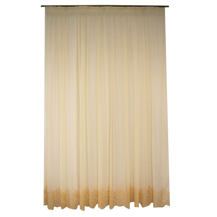 Perdea Velaria crem cu bordura, 360x255 cm