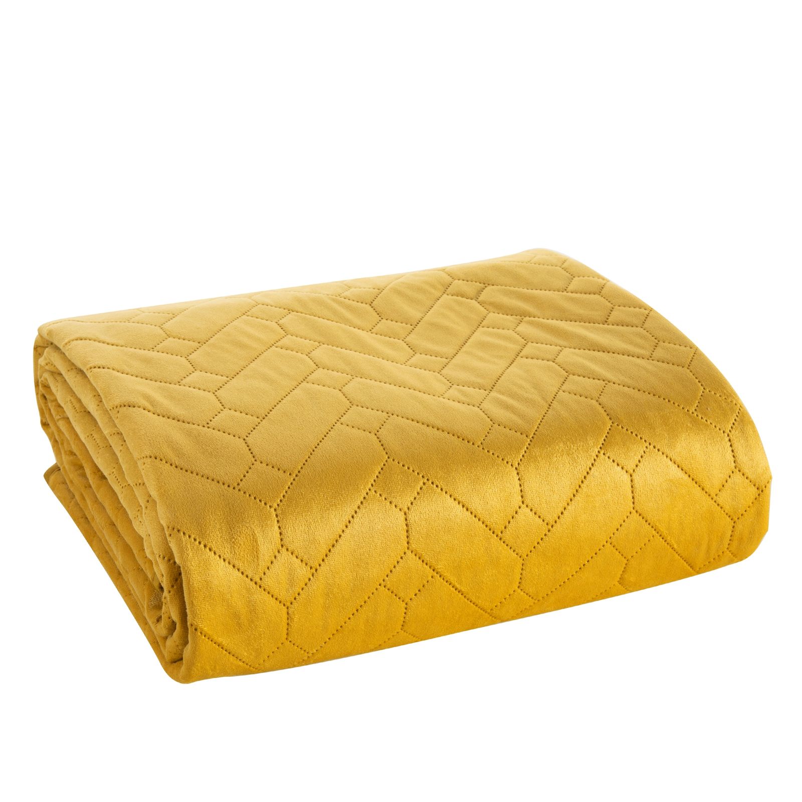 Cuvertura de Pat, Patura pled, Eurofirany, 70x160, LUIZ, Mustar