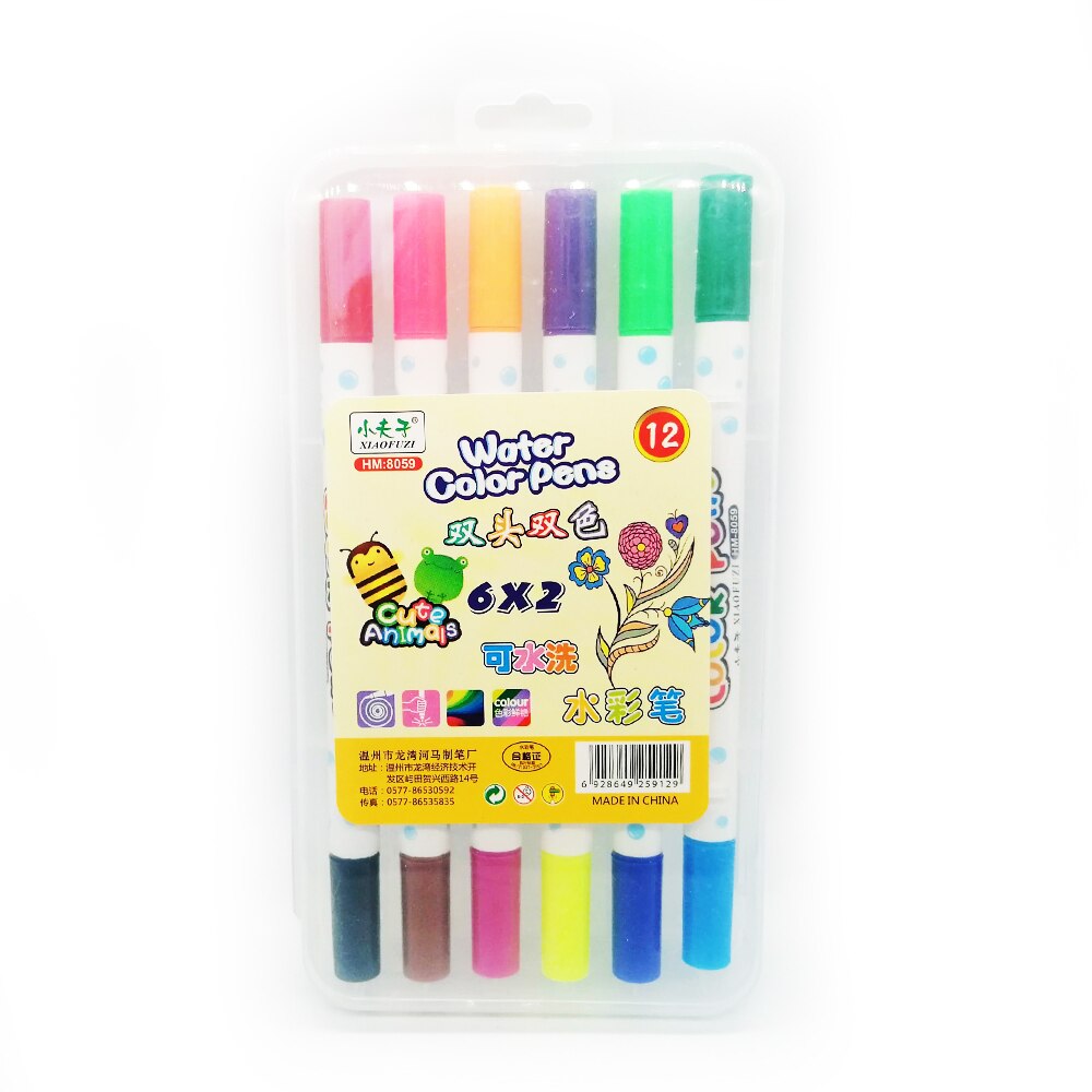 Set 6 Carioci cu 2 capete, pe baza de apa, Vision®