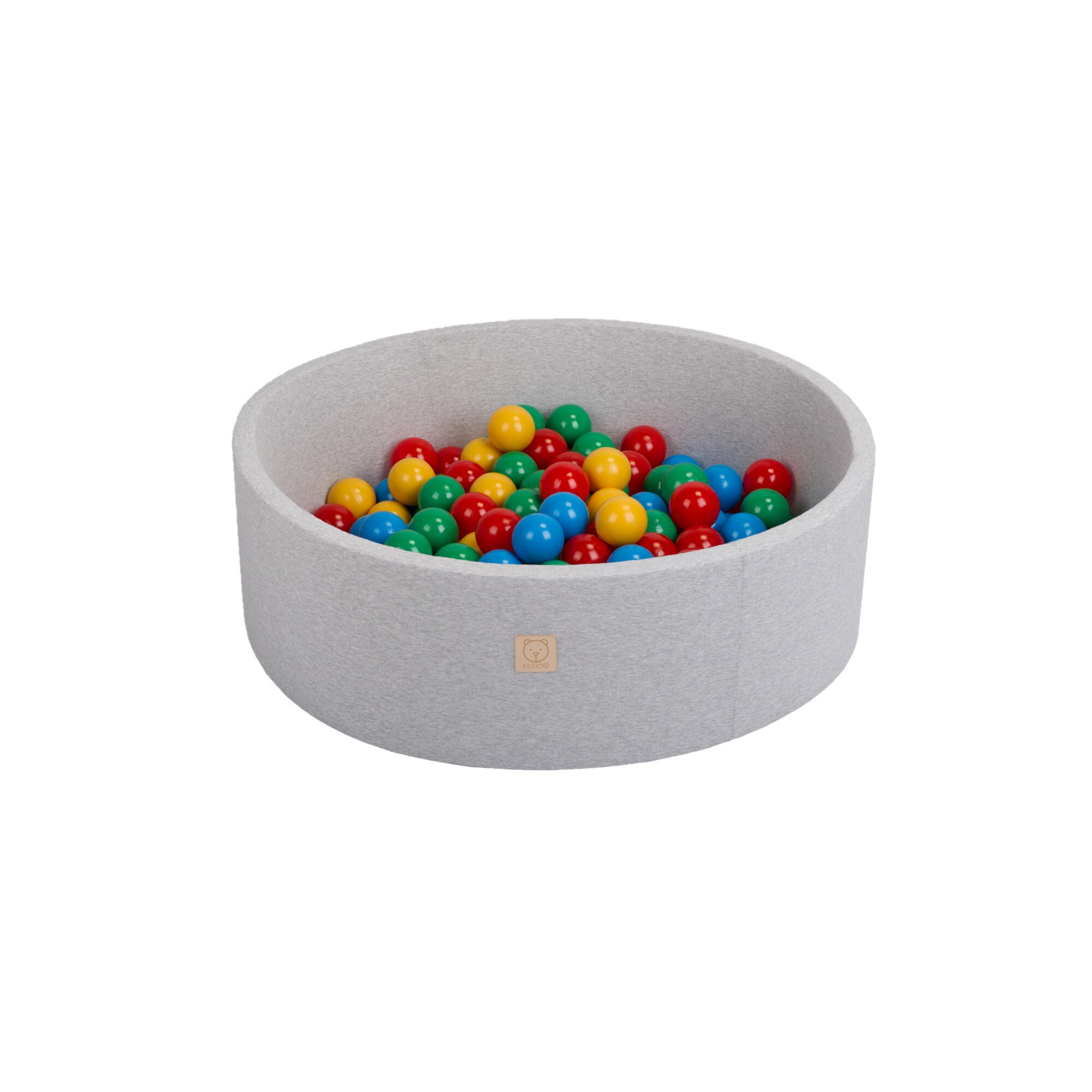 Piscina uscata pentru copii cu 200 Bile, MISIOO Gri, 90x30 cm