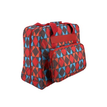 Geanta pentru masina de cusut imprimeu geometric, lungime 40cm, latime 20cm, inaltime 34 cm cu buzunar suplimentar, Claire Geanta pentru masina de cusut imprimeu geometric, lungime 40cm, latime 20cm, inaltime 34 cm cu buzunar suplimentar, Claire