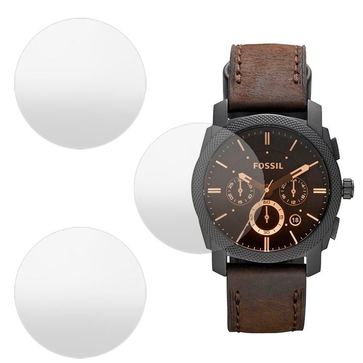 3 db SILKASE matt fólia készlet Fossil FS5251SET-hez, szilikon, megújuló, teljes kijelzős