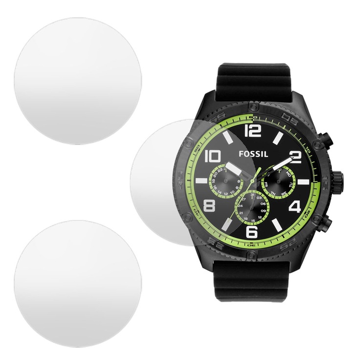 3 db SILKASE matt fólia készlet Fossil BQ2534-hez, szilikon, megújuló, teljes kijelzős