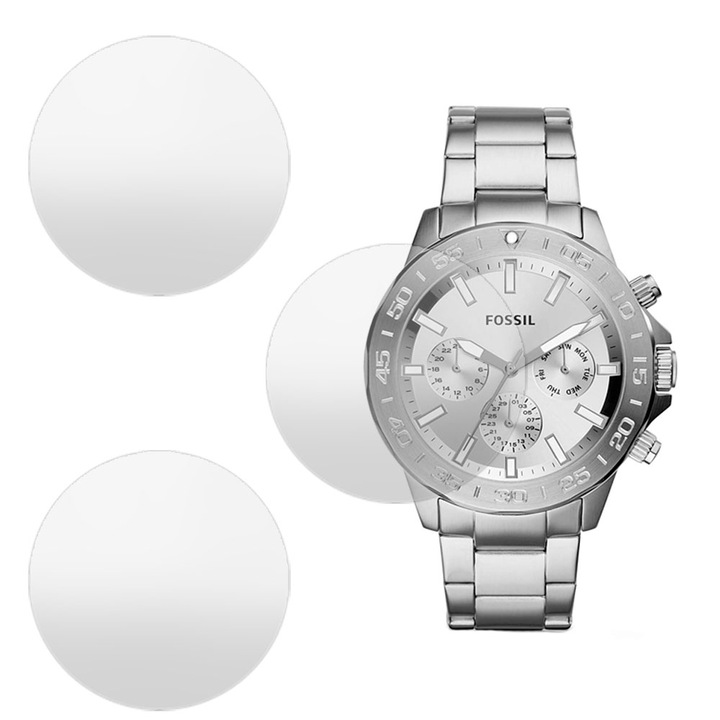 3 db SILKASE matt fólia készlet Fossil BQ2490-hez, szilikon, megújuló, teljes kijelzős