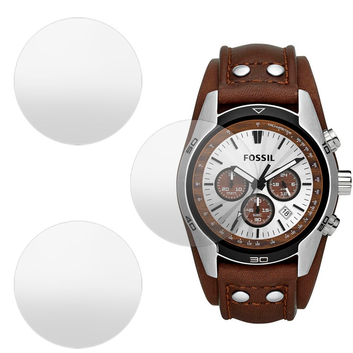 3 db SILKASE matt fólia készlet Fossil CH2565-höz, szilikon, megújuló, teljes kijelzős