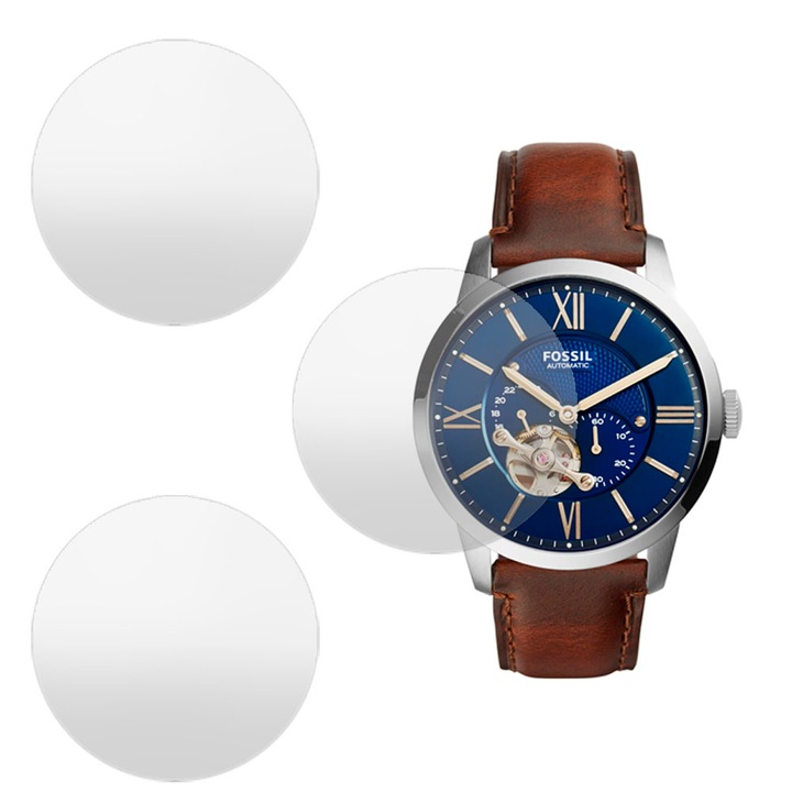 3 db SILKASE matt fólia készlet Fossil ME3110-hez, szilikon, megújuló, teljes kijelzős