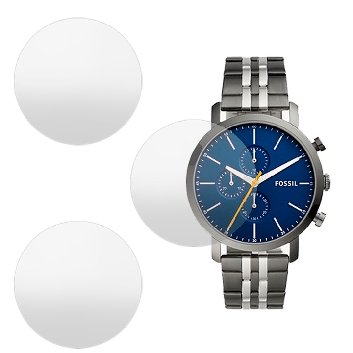 3 db SILKASE matt fólia készlet Fossil BQ2462-hez, szilikon, megújuló, teljes kijelzős