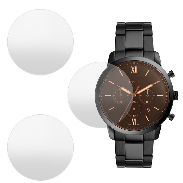 3 db SILKASE matt fólia készlet Fossil FS5525-höz, szilikon, megújuló, teljes kijelzős