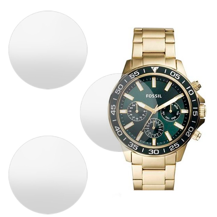 3 db SILKASE matt fólia készlet Fossil BQ2493-hoz, szilikon, megújuló, teljes kijelzős