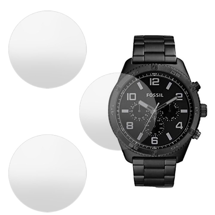 3 db SILKASE matt fólia készlet Fossil BQ2532-hez, szilikon, megújuló, teljes kijelzős